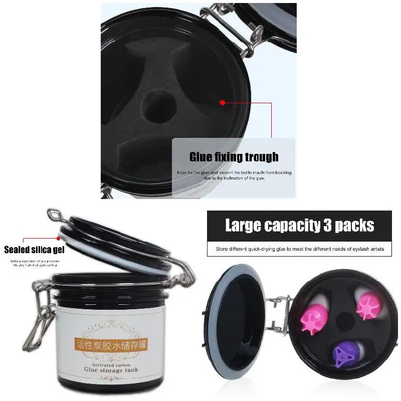 Activated Sealed Storage Tank Jar Container with Seal Buckle for Eyelash Extension Glue SSwell | Красота и здоровье