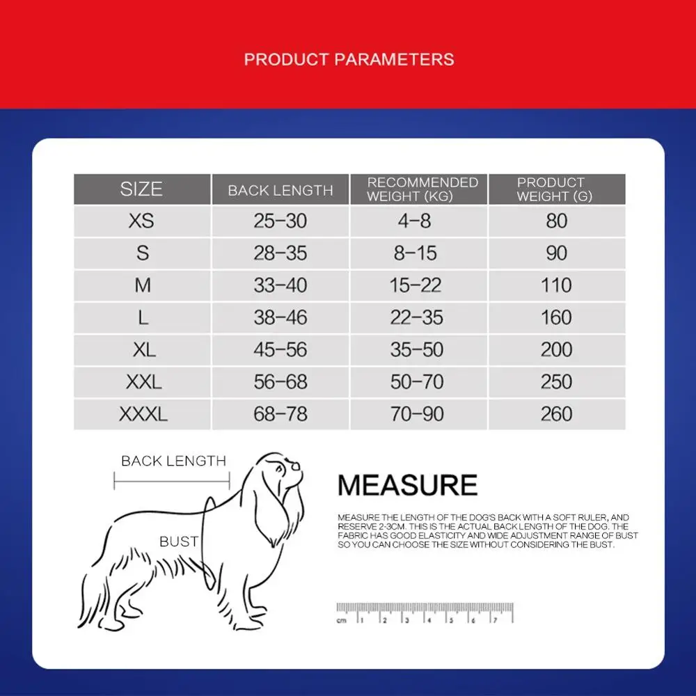 

Dog Postoperative Care Costumes Surgery Recovery Clothing Nursing Dog Clothes Anti-licking Pet Clothes Super Soft Dropshipping