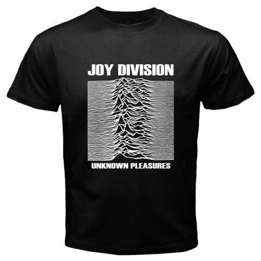 Мужская футболка в стиле панк-рок New JOY DIVISION Unknown Pleasures черная с круглым вырезом и