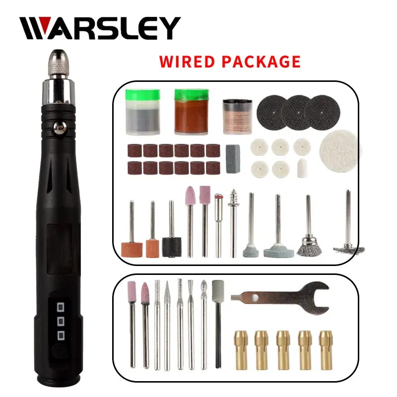 Беспроводная многофункциональная гравировальная ручка мини-дрель вращающийся