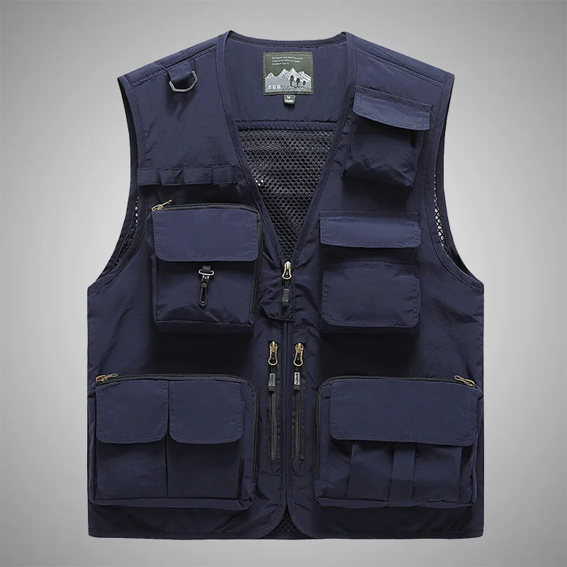 

Spring and autumn new vest men's outdoor leisure Multi Pocket photography fishing vest work clothes shoulder vest
