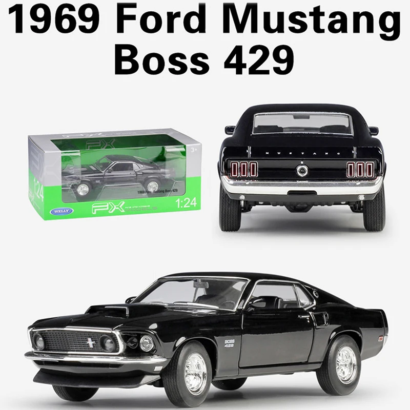 HOMMAT 1:24 Ford Mustang Boss 429 модель автомобиля игрушка из металлического сплава литая