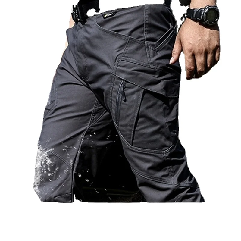 

Casual Cargo Pants Elastic Outdoor Army Trousers Men Slim Many Pockets Waterproof Wear Pants Men Pants Joggers Men