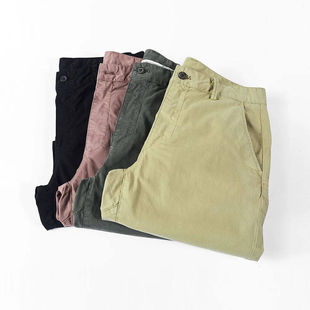 Мужские летние шорты Японская уличная одежда повседневные Прямые хлопковые