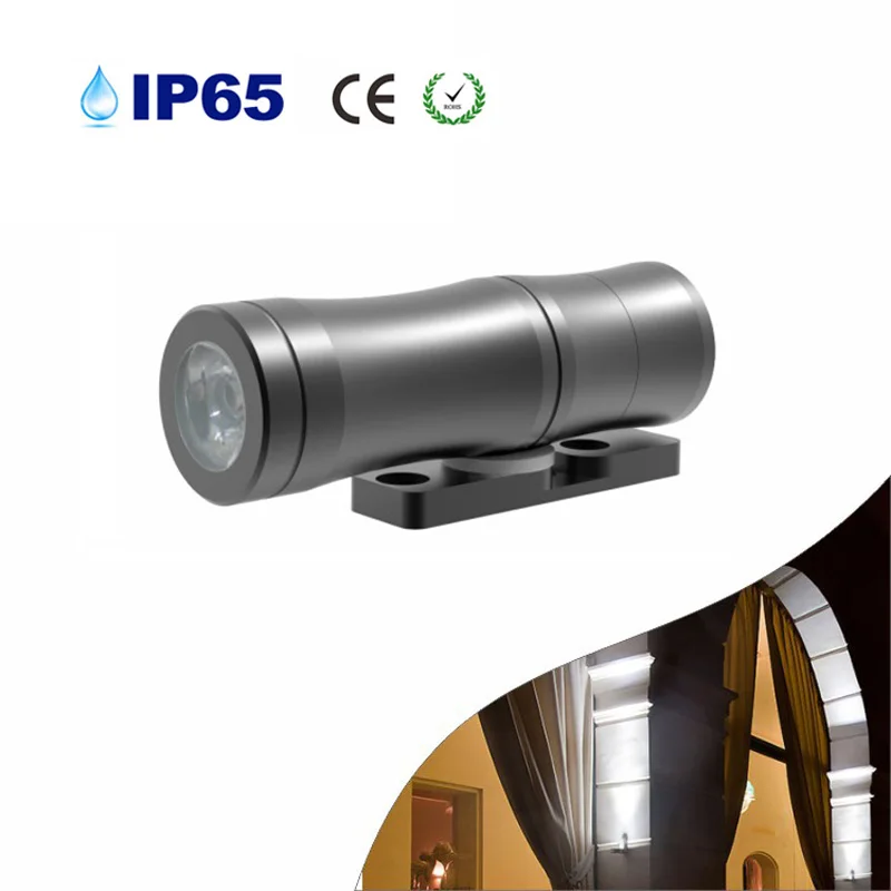 3W CREE светодиодный мини настенный светильник IP65 DC12-24V лампа с бамбуковой трубкой