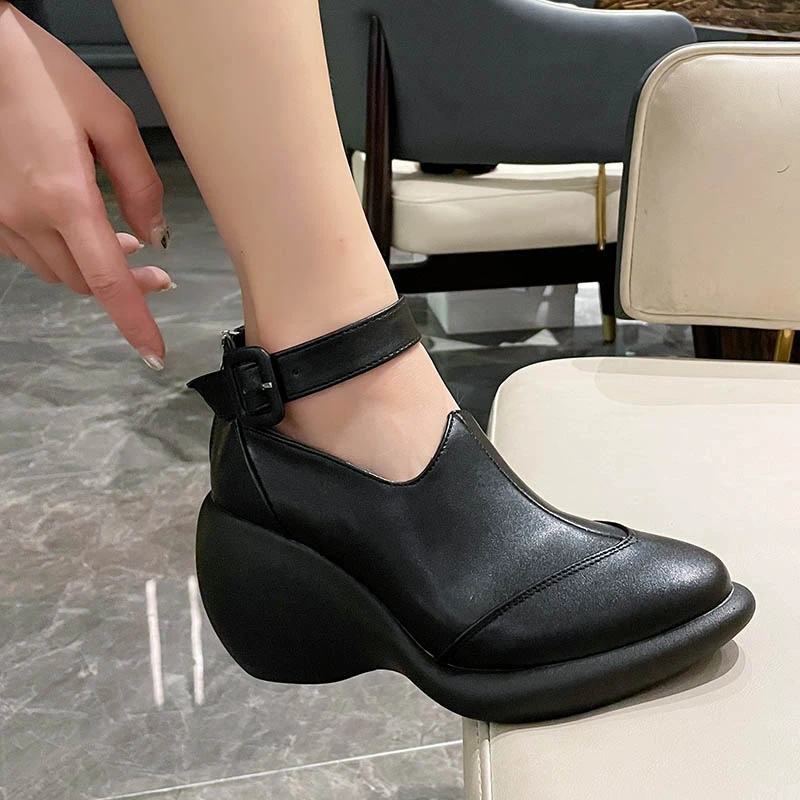 

Ботильоны женские Rimocy, с острым носком, на мягкой подошве, с ремешком на щиколотке, повседневные ботинки