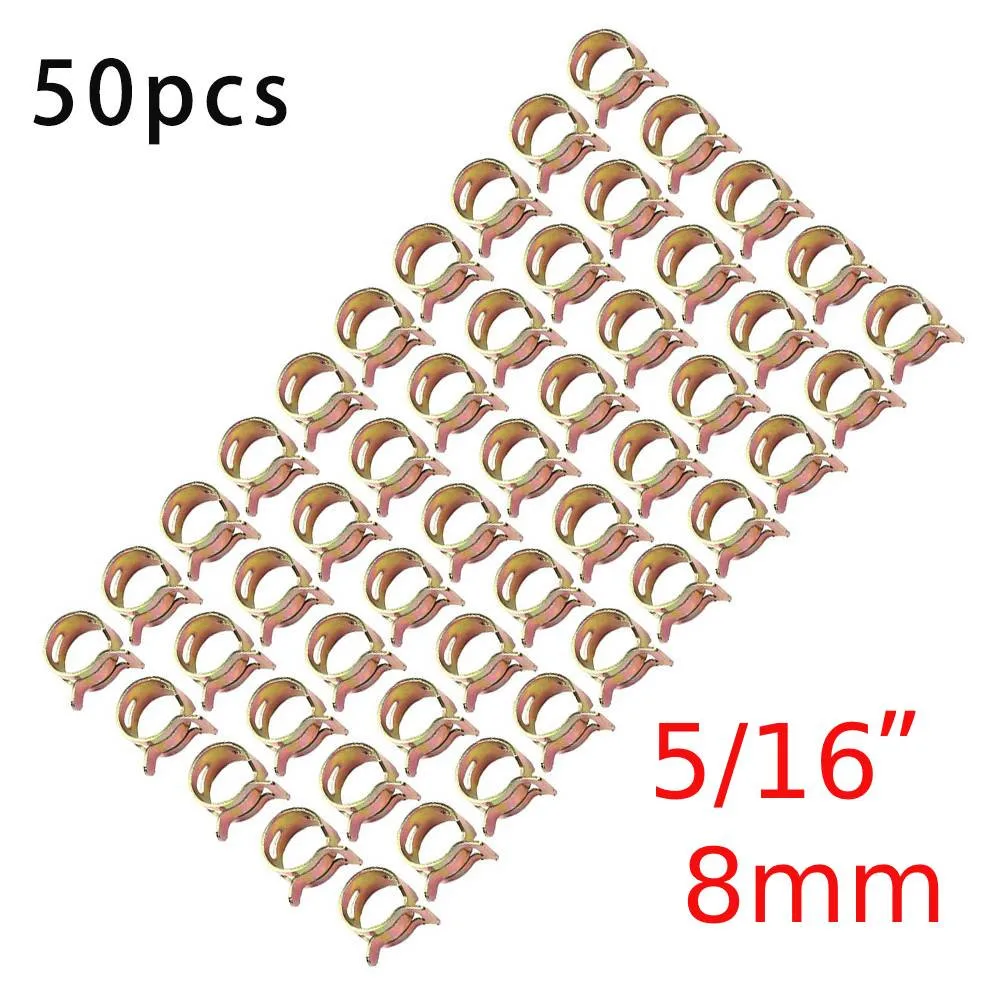 

Fuel Oil Spring Clip Hose Silicone 5/16\\\" 50 Pcs 65Mn Spring Steel 8mm
