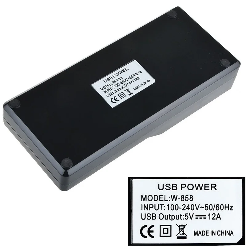 Зарядное устройство USB 60 Вт 10 портов зарядная станция для нескольких устройств