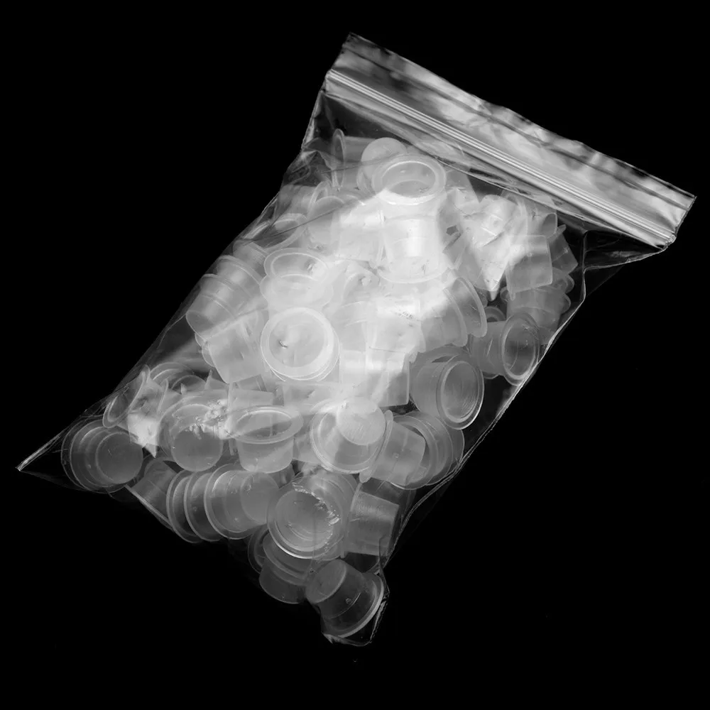 Одноразовые чернила для татуажа чашки 100 шт. S/M аксессуары оборудование пигментов