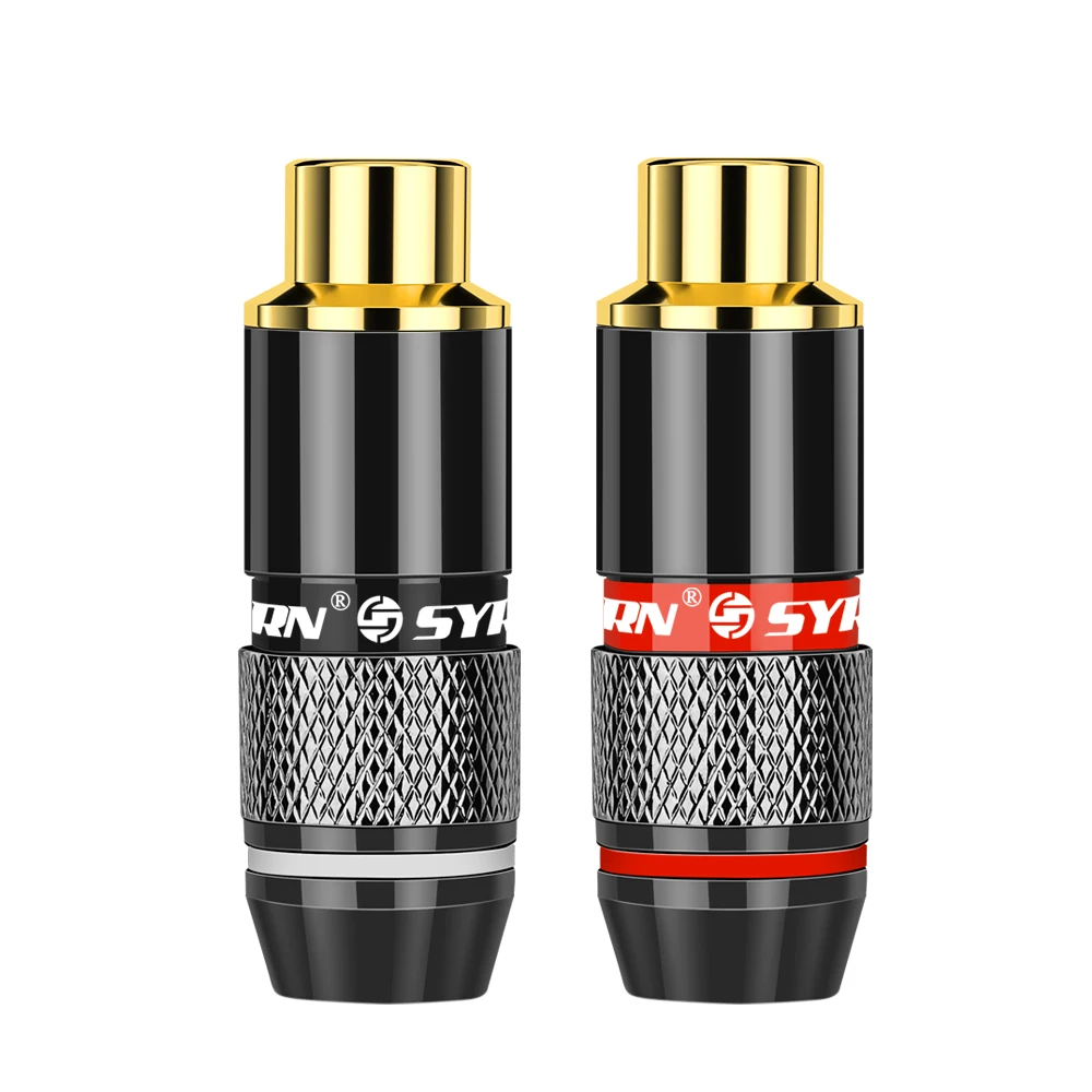 20 шт. Hi-Fi RCA Jack 24 к позолоченные штекерные двойные самоблокирующиеся Разъемы в