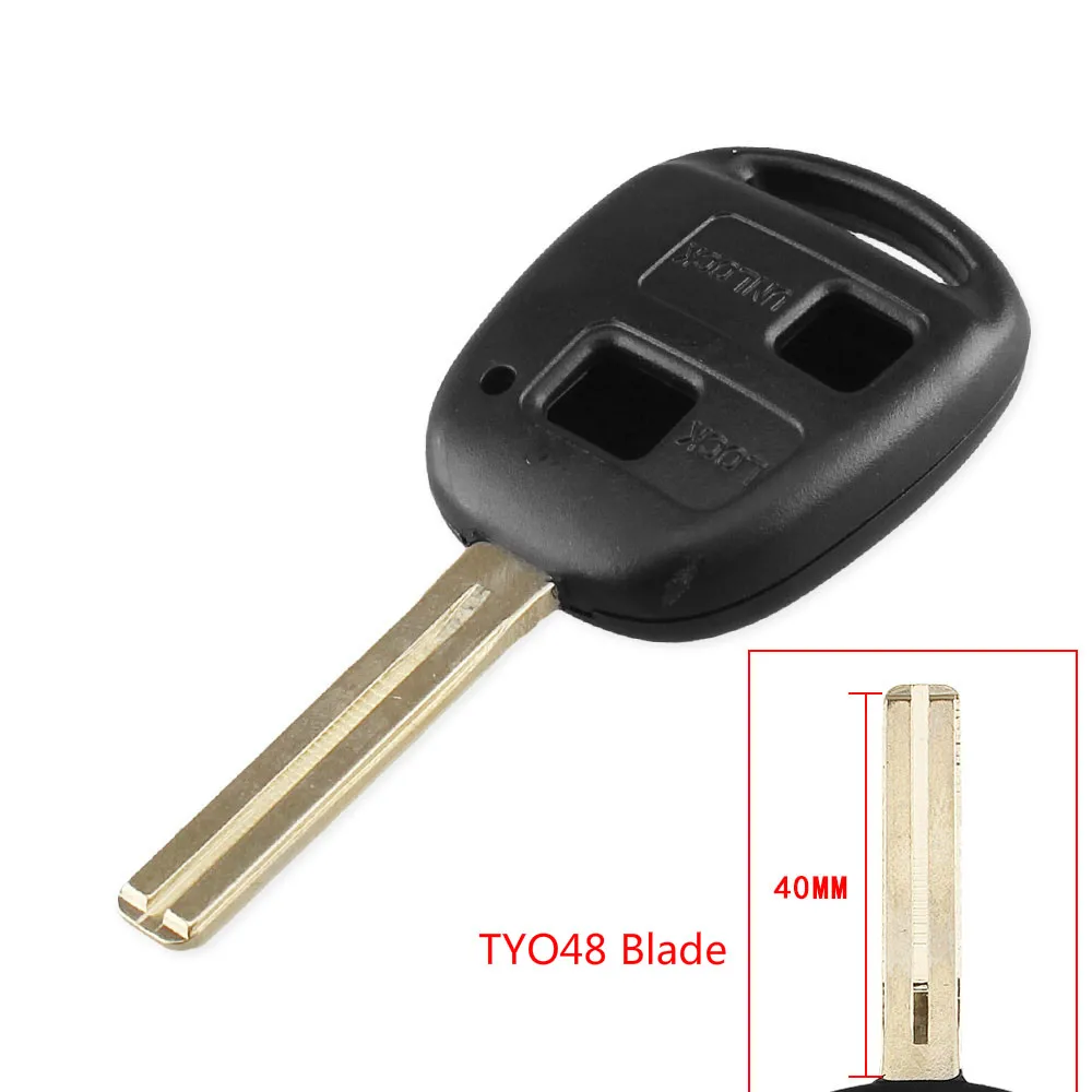 TYO48 Blade KEYYOU TOY41/TOY43/TOY47/TOY48 дистанционный 2 кнопки Брелок чехол для Toyota Camry Rav4 Corolla Prado Yaris Tarago без логотипа - Цвет: TYO48 Blade