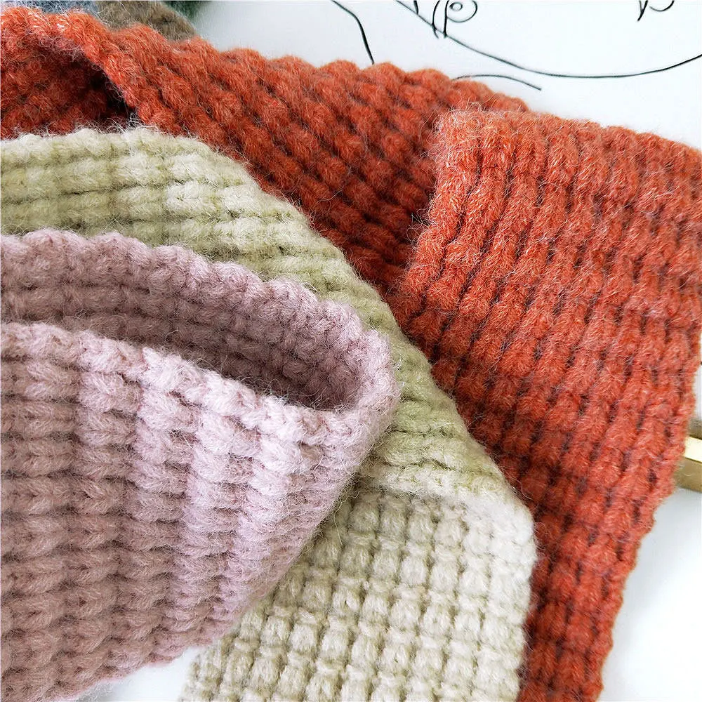 Шарф женский зимний из шерсти, вязаный, сладких цветов, мягкий, комфортабельный, толстый, теплый, ручной работы, для студентов "D085".