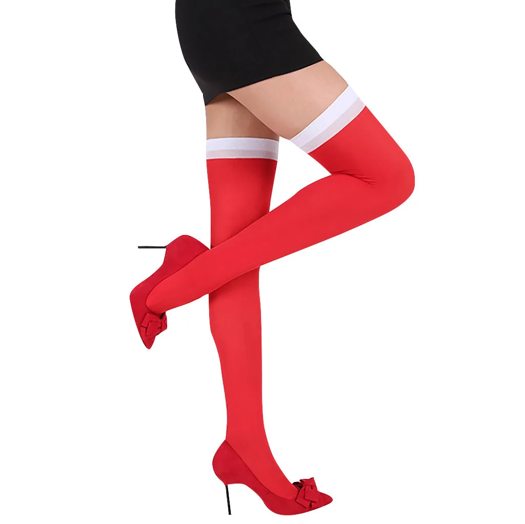 Женские сексуальные Рождественские вечерние гольфы чулки шелковые женские