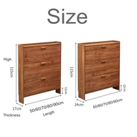 Narrow Shoe Cabinet 1724cm Home Lazy Person Doorway Shoe Ark Household Furniture Assembly Modern Minimalist Flip-over Shoebox