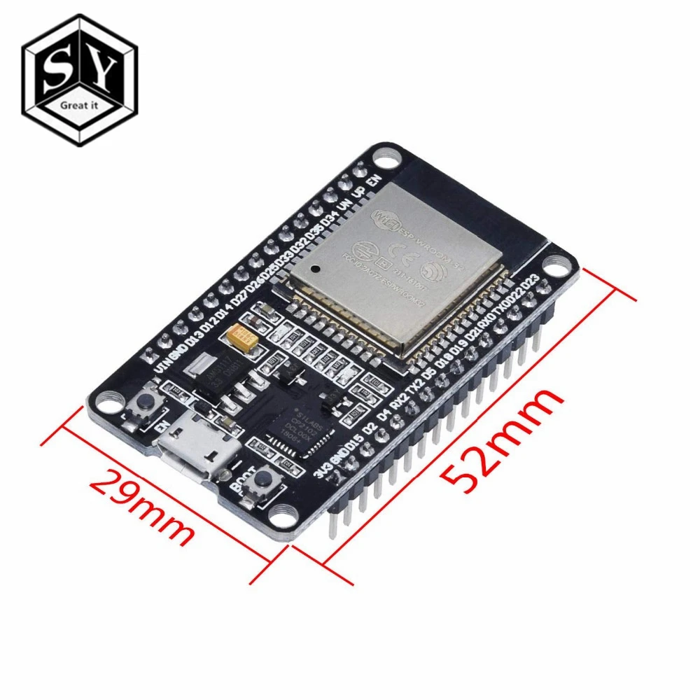 ESP32 ESP-32 ESP32S ESP-32S CP2102 беспроводной WiFi Bluetooth макетная плата Micro USB двухъядерный усилитель мощности фильтрующий модуль