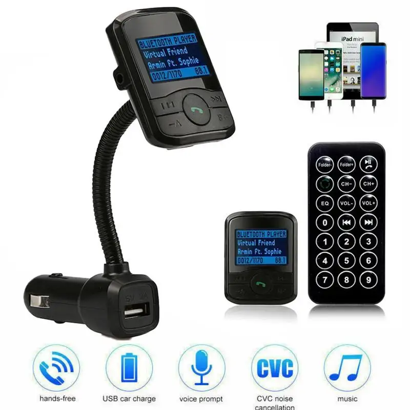 CD автомобильный комплект аудио MP3 плеер беспроводной Bluetooth A2DP FM передатчик пульт