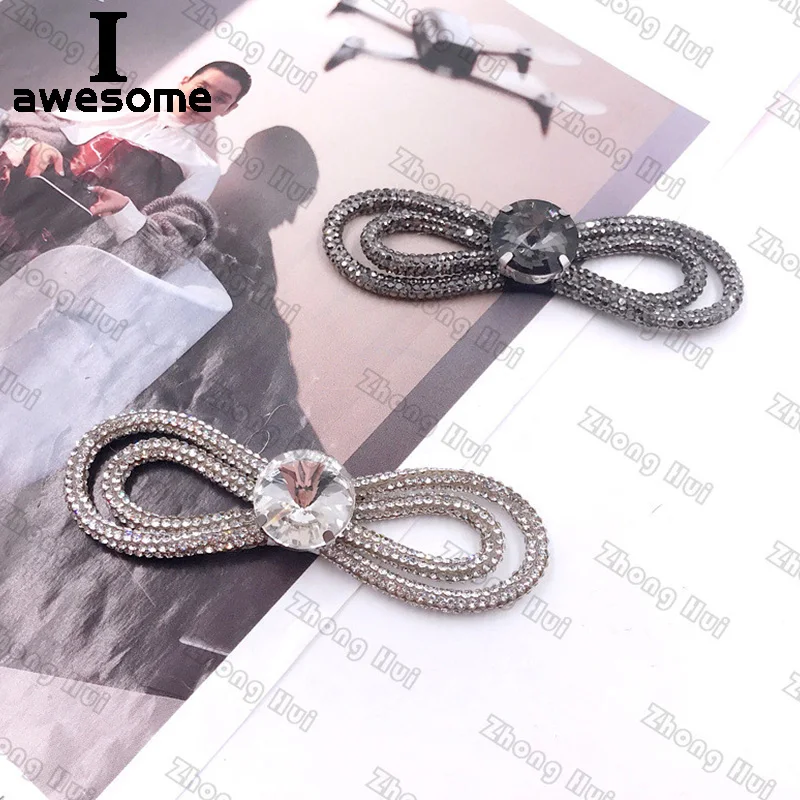 

Shining Rhineston Princess Bowtie Bow-knot Bridal Wedding Party Shoes Accessories For high Heels Flats Slipper Shoe Decorations