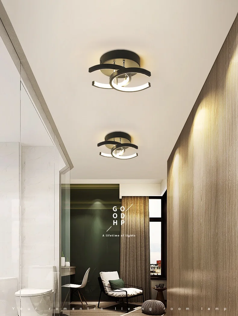 

Modern Ceiling Lamp For Home Led Lustre Black&White Small Led Ceiling Light For Bedroom Corridor Light Balcony Lights Luminaires
