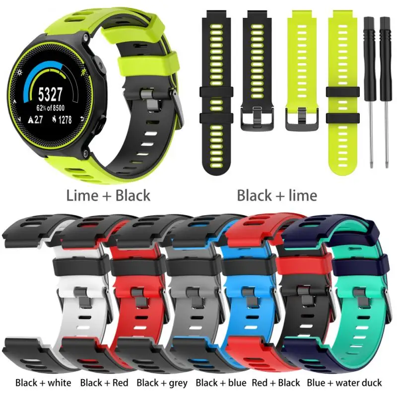 

Ремешок из силикона и стали для Garmin Forerunner735xt 220 230 235 620 630, 1 шт.