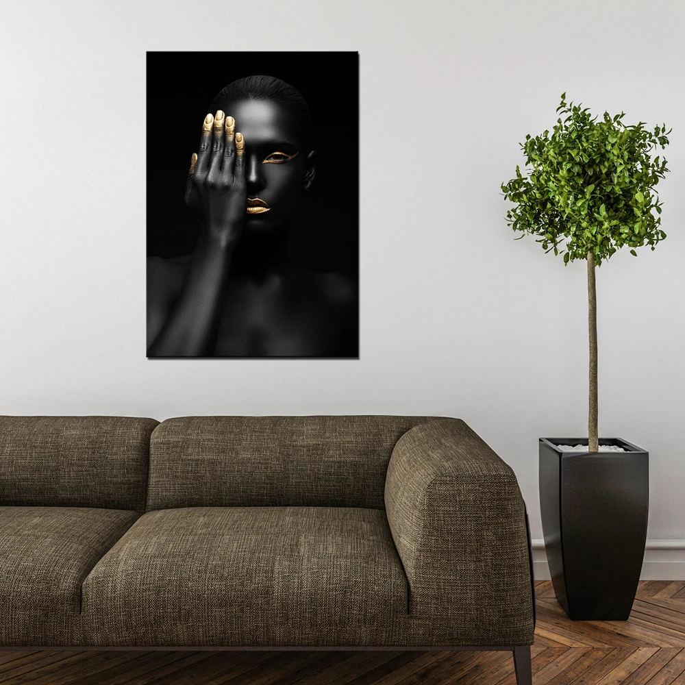 Африканская Женская художественная живопись настенное искусство холст принты