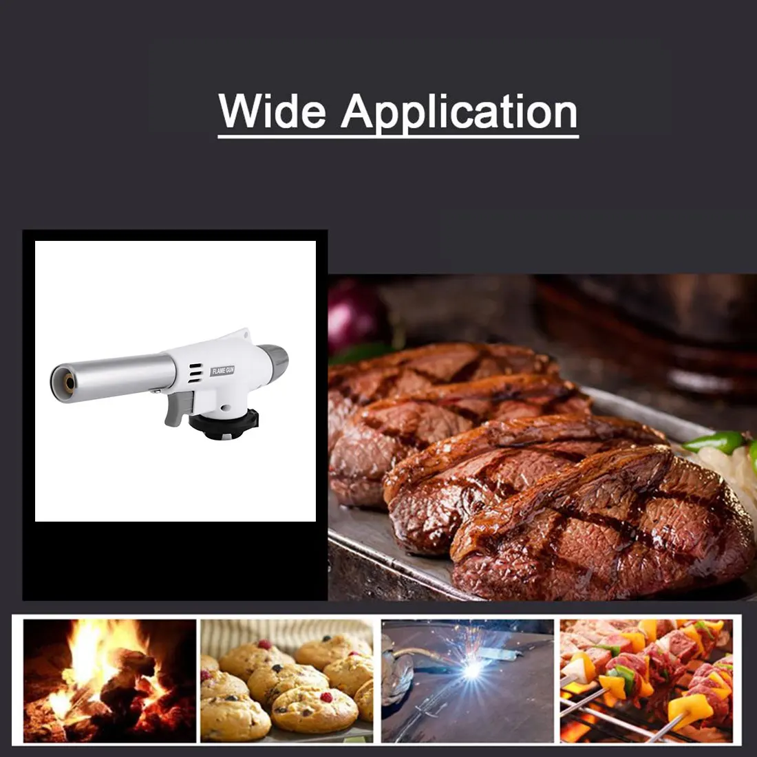 

Multifunctional Gas Burner Flamethrower Butane Torch Automatic Lgnition Soldering Baking Welding BBQ Outdoor Kitchen Tools