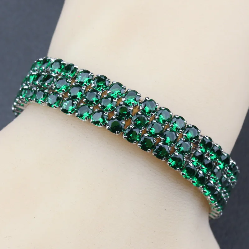 925 Серебряная цепочка очаровательный браслет красный гранат свадебные украшения