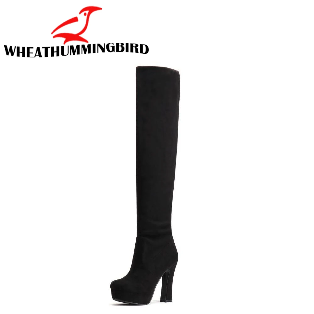 

Woman Lace Up fashion Over-the-Knee Boots Women Autumn Soft Leather Fashion Spike Heels Winter keep warm long Boots B22-94