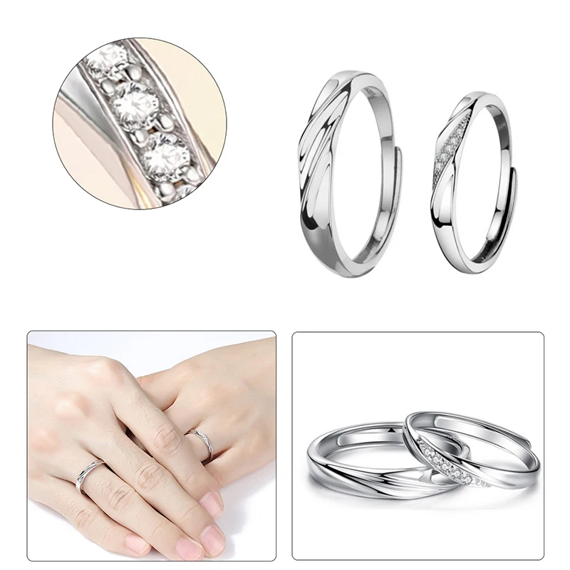 

Valentine's Day Gift Set Siver Ring Projection Necklace for Grilfriend Wife Romantic Gift Card BV789