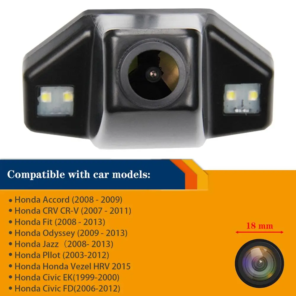 Модернизированная камера заднего вида 1280x720p для автомобиля Honda Jazz CRV Accord пилотный