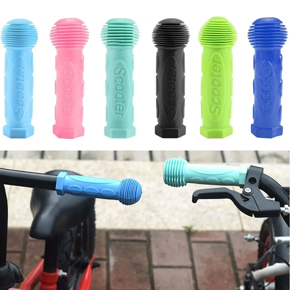 Blue Red Bicycle Tricycle Rubber Grip Handle Handlebar Grips