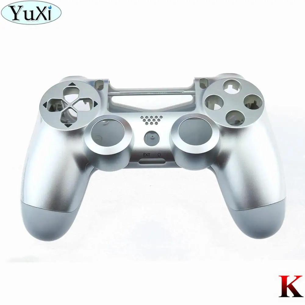 K YuXi для sony для PS4 Pro тонкий контроллер пластик JDS 040 JDM-040 чехол Передняя Задняя крышка корпус с кнопками мод комплект - Цвет: K
