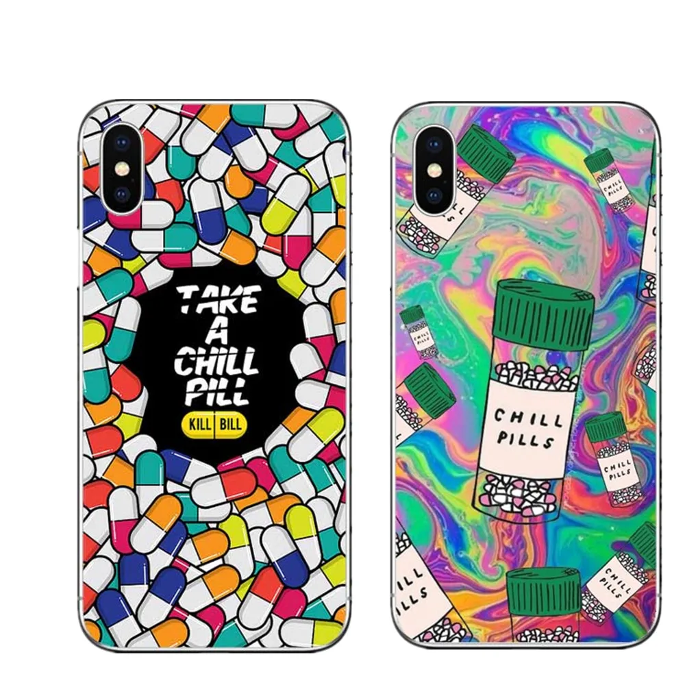 Милый цветной чехол для телефона с капсулами iPhone 5 5s SE 7 6 6S 8 Plus прозрачный жесткий X