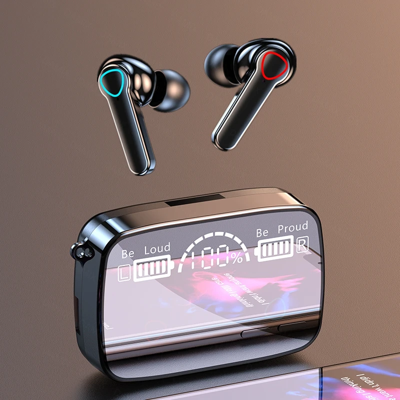 

M9-19 Wireless Earphones Touch Headphones Bluetooth-5.1 Sports Waterproof Earbuds Headsets With Microphone 2000mAh Charging Box