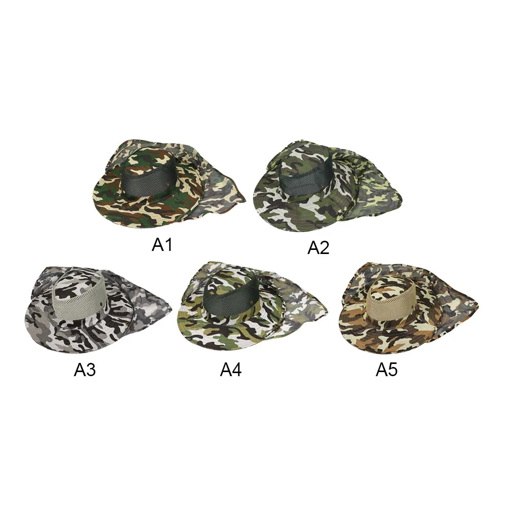 Уличная Складная камуфляжная шляпа зимняя дышащая сетчатая с широкими полями