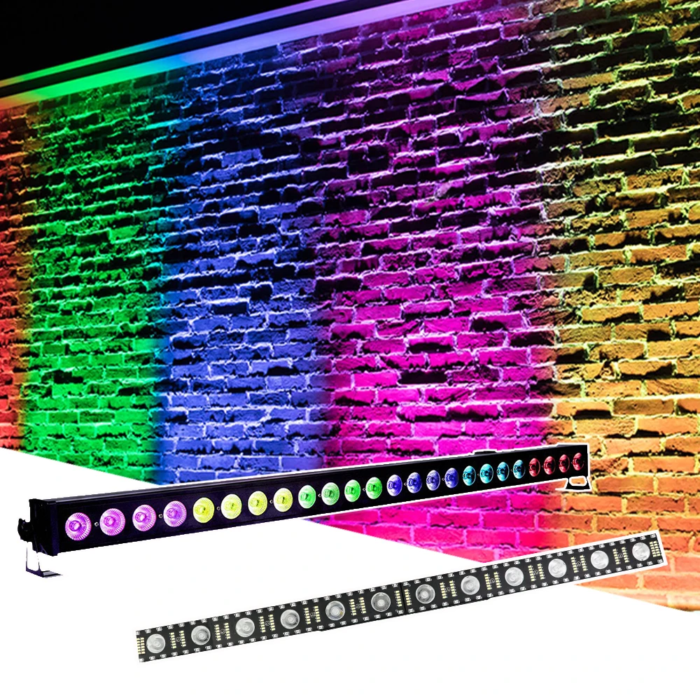 

2021 LED 24X4W RGBW 4IN1 Wall Wash Light DMX512 Par led Bar Light DJ Disco Club Wedding Stage Party Beam Wash Effect Lighting