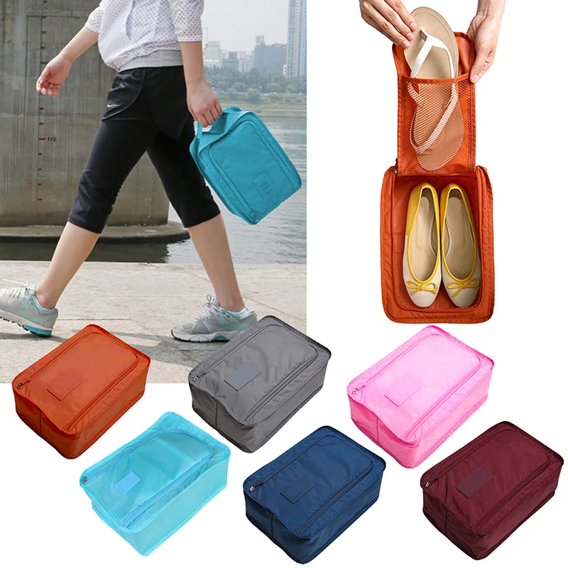 

6 Colors Portable Sports Shoe Bag Waterproof Folding Shoes Box Dust-Proof Travel Sandal Slippers Storage Sorting Organizer Pouch