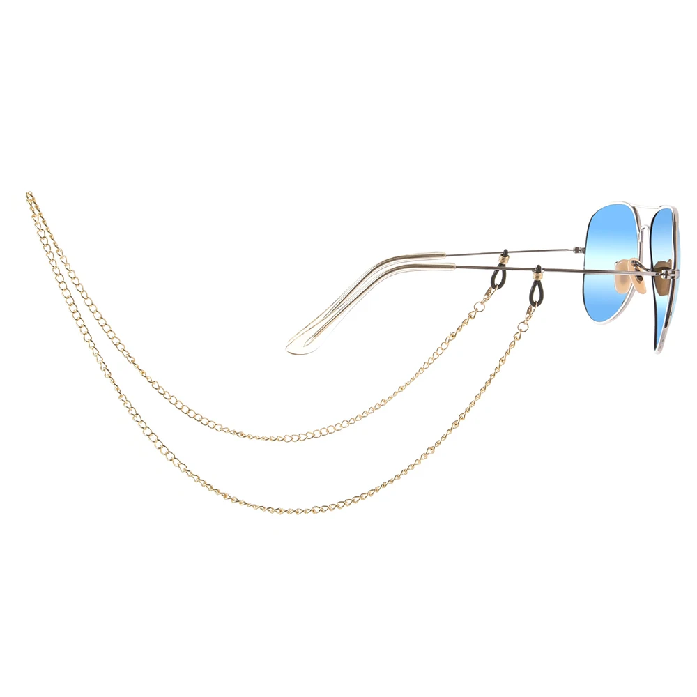 2019 дизайнерские оригинальные золотистые Нескользящие очки с цепочкой модные