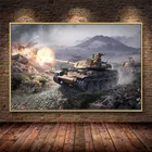 Картина World Of Tanks, холст, картина, постеры и принты, настенные картины для игровой комнаты, гостиной, домашний декор, Куадрос без рамы