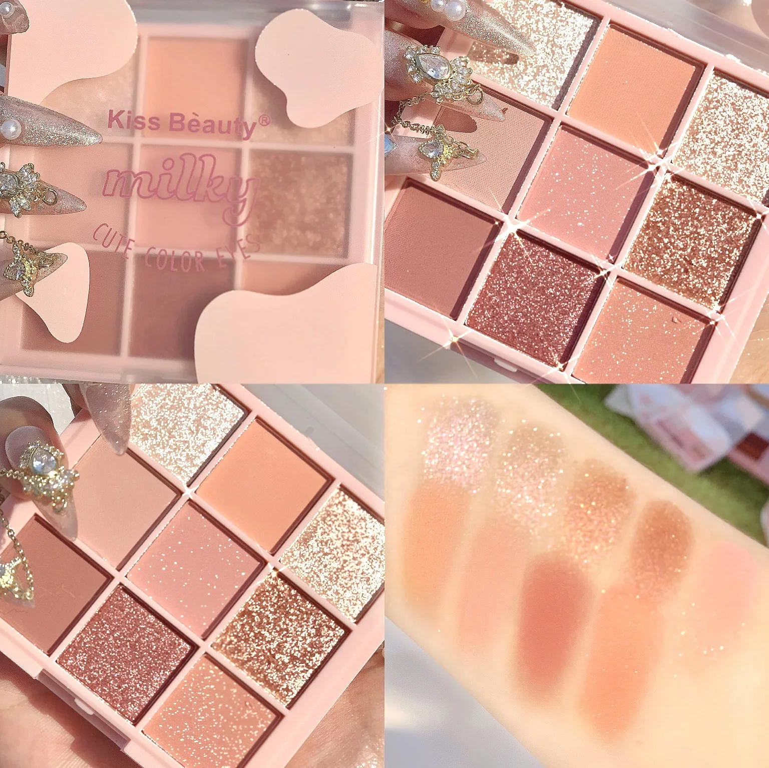 Палитра теней для век высокая пигментированная матовая и мерцающая красочная