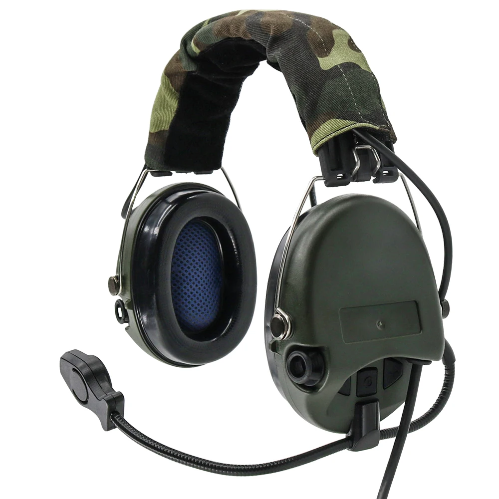 TCIHEADSET Electronic Shooting Headset MSASORDIN Airsoft Tactical Headphone Hunting Pickup Noise Reduction Tactical Earmuffs FG