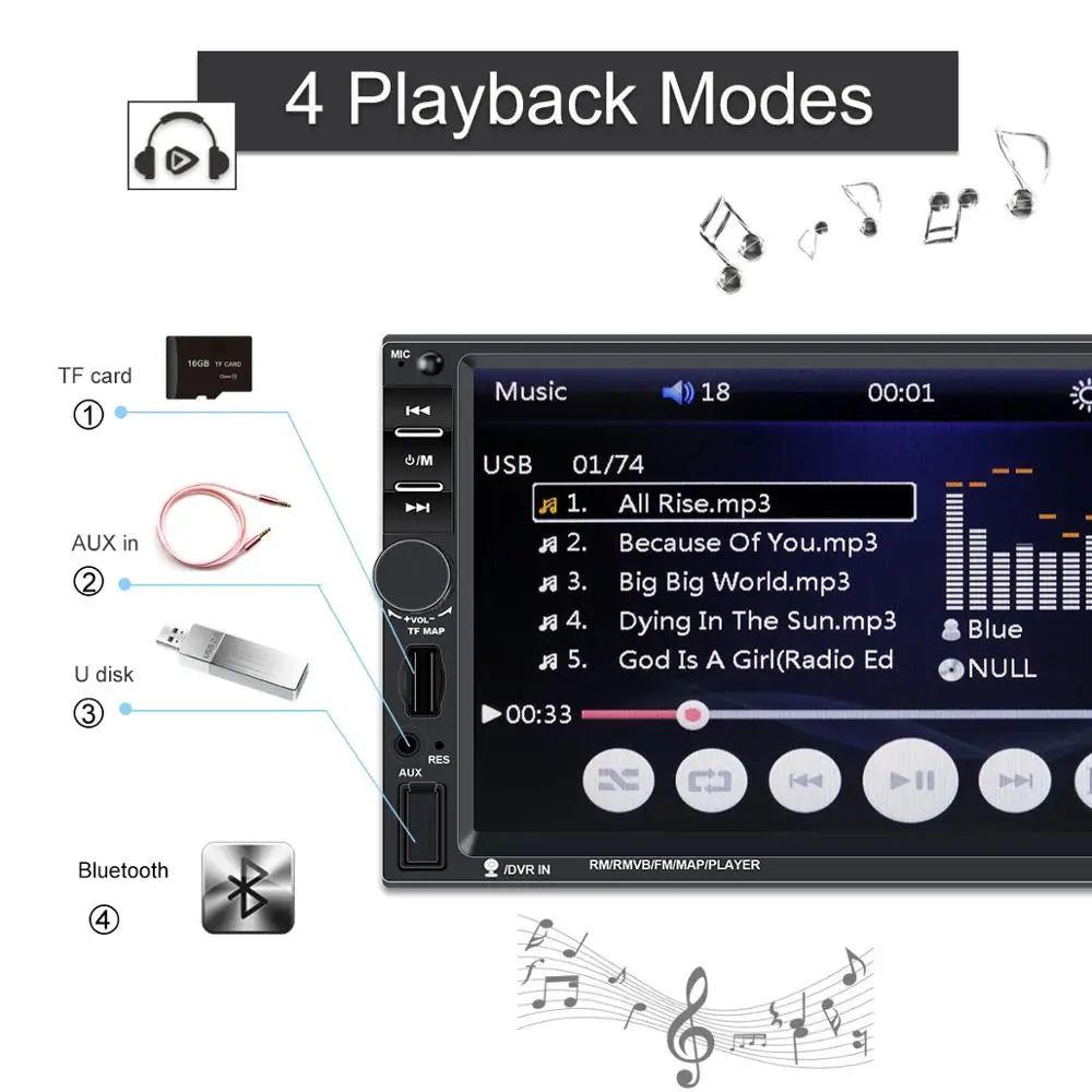 2 din car radio gps auto radios navigation multimedia player touch screen vehicle GPS navi double din autoradio