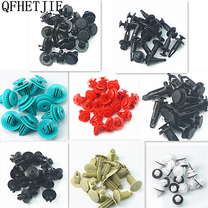 

QFHETJIE 200PCS Car Boxed Plastic Fasteners And Tools Car Door Panel Bumper Cover Fender Kit Fixing Clip Set Car Fastener Tool