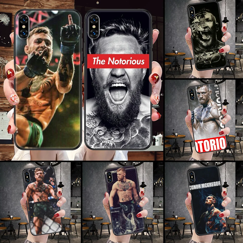 Чехол для телефона Boxing Conor McGregor для iPhone 5 5S SE 2 6 6S 7 8 11 12 Mini Plus X XS XR Pro Max черный 3D задняя крышка красивая оболочка.