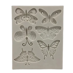 Инструмент для торта с бабочками, силиконовая форма для украшения торта, 6 шт., форма для украшения торта с поворотом, форма для сахара, текстурная бабочка H528