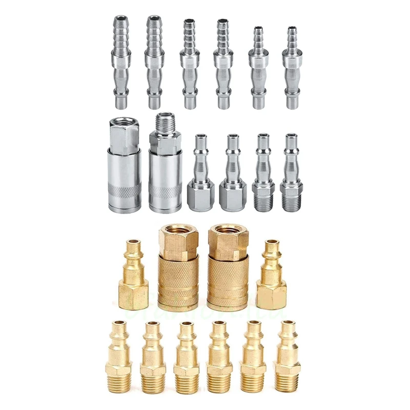 

Латунный быстроразъемный соединитель для воздушной линии в американском стиле, 10 шт., набор соединителей с 12 британскими соединителями для ...