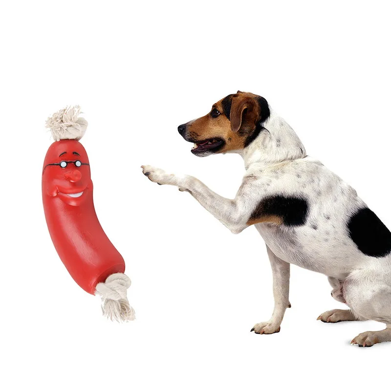 Новые Симпатичные забавные игрушки для собак колбаса скрипучий домашних