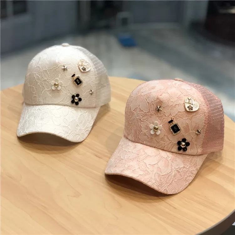 Бейсболка H7610 женская весенне-летняя кружевная солнцезащитная модная