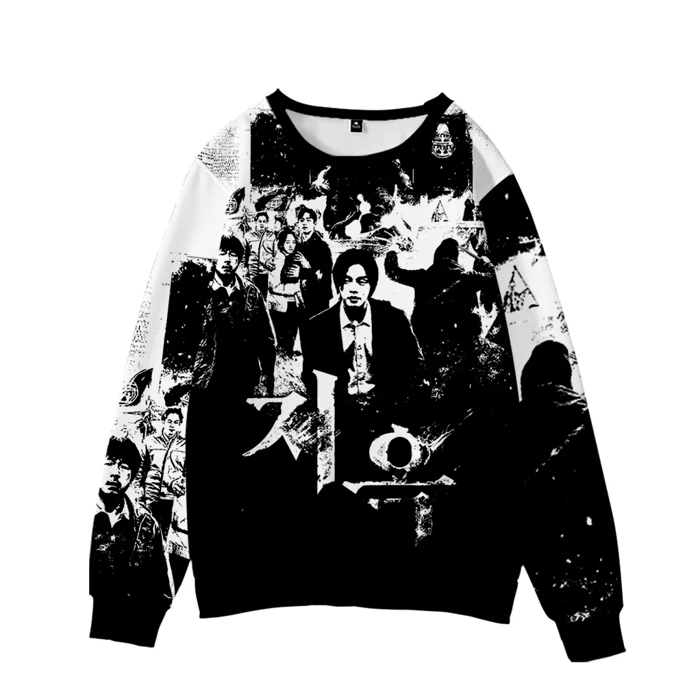 

New Printing 3D Hellbound Round Collar Sweatshirt Fashion O-neck Unisex Hip Hop Tops Autumn Boys Girls Casual Streetwear Clothes