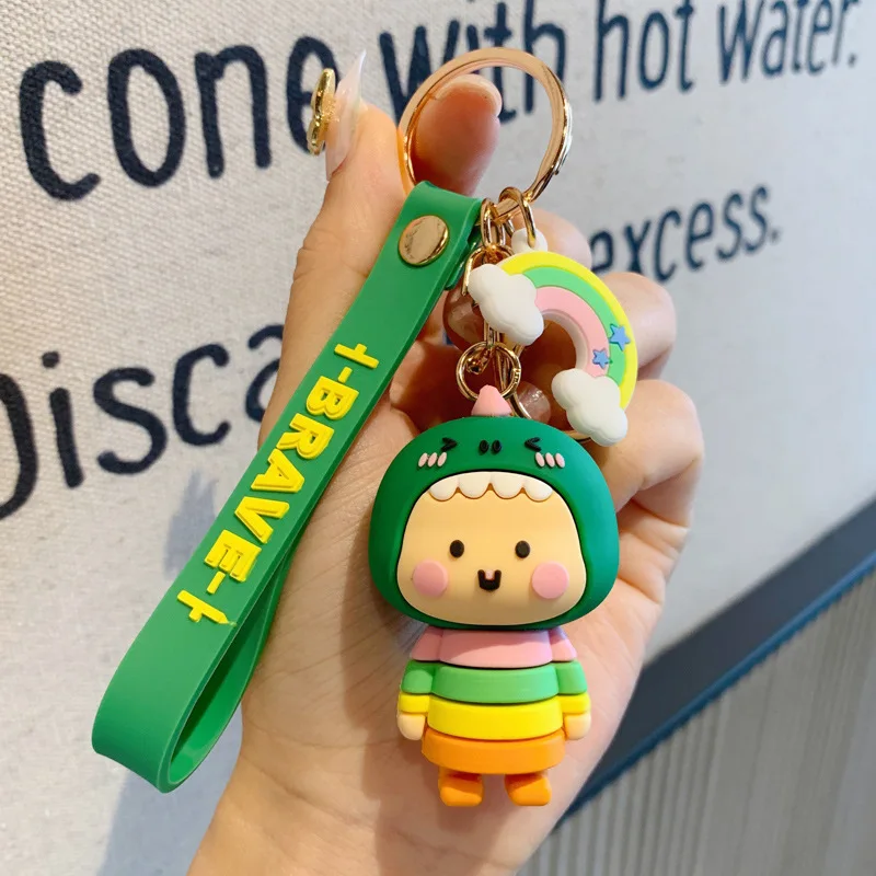 Мультяшные аниме животные 3D кукла брелок милая желтая утка Пингвин обезьяна ежик