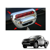 car chrome tail gate tailgate handle cover trims for mitsubishi l200 triton 2006 2014 car styling exterior accessories